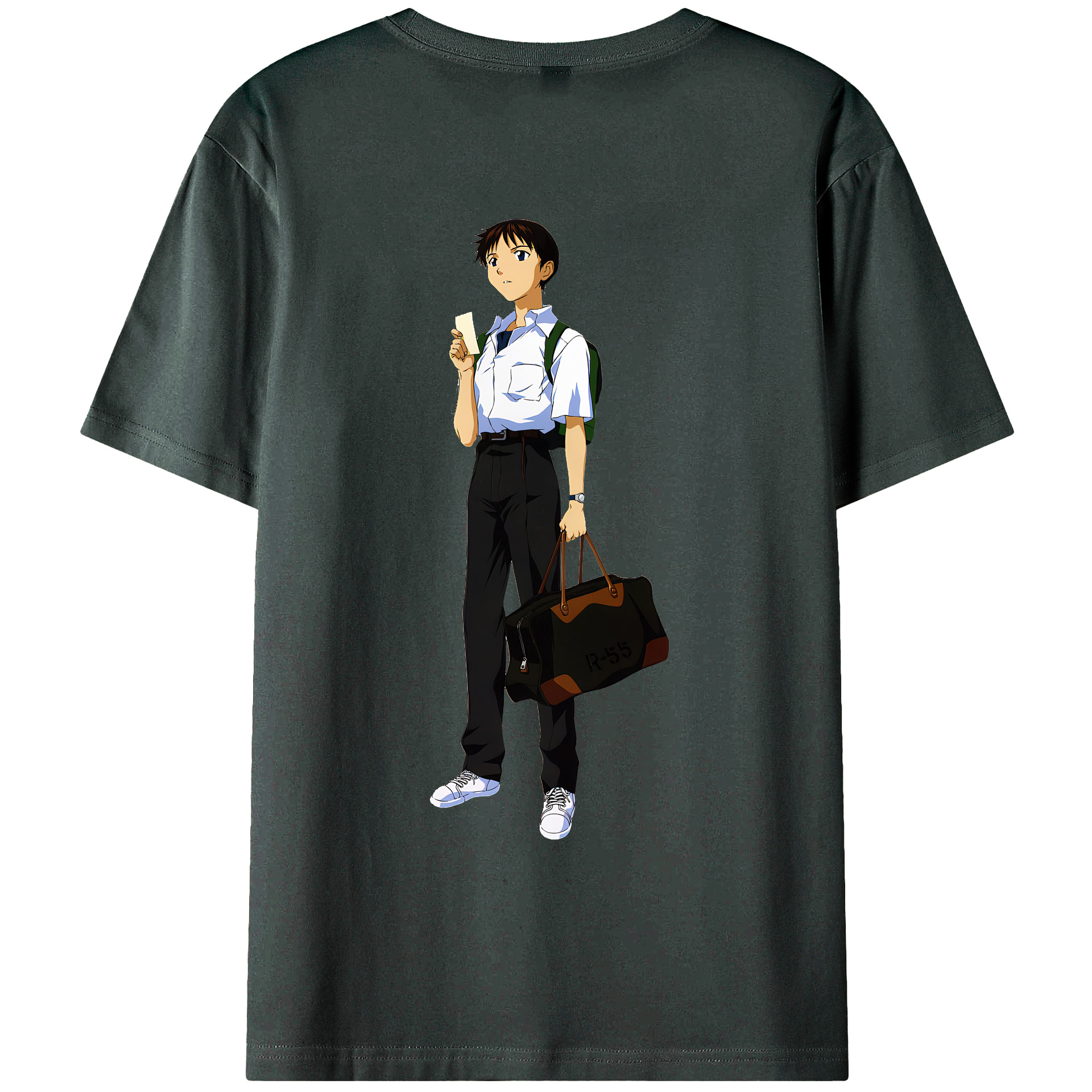 （画像用） EVA 新世紀エヴァンゲリオン 綿100％ メンズ半袖Tシャツ（バックプリント） 通気性